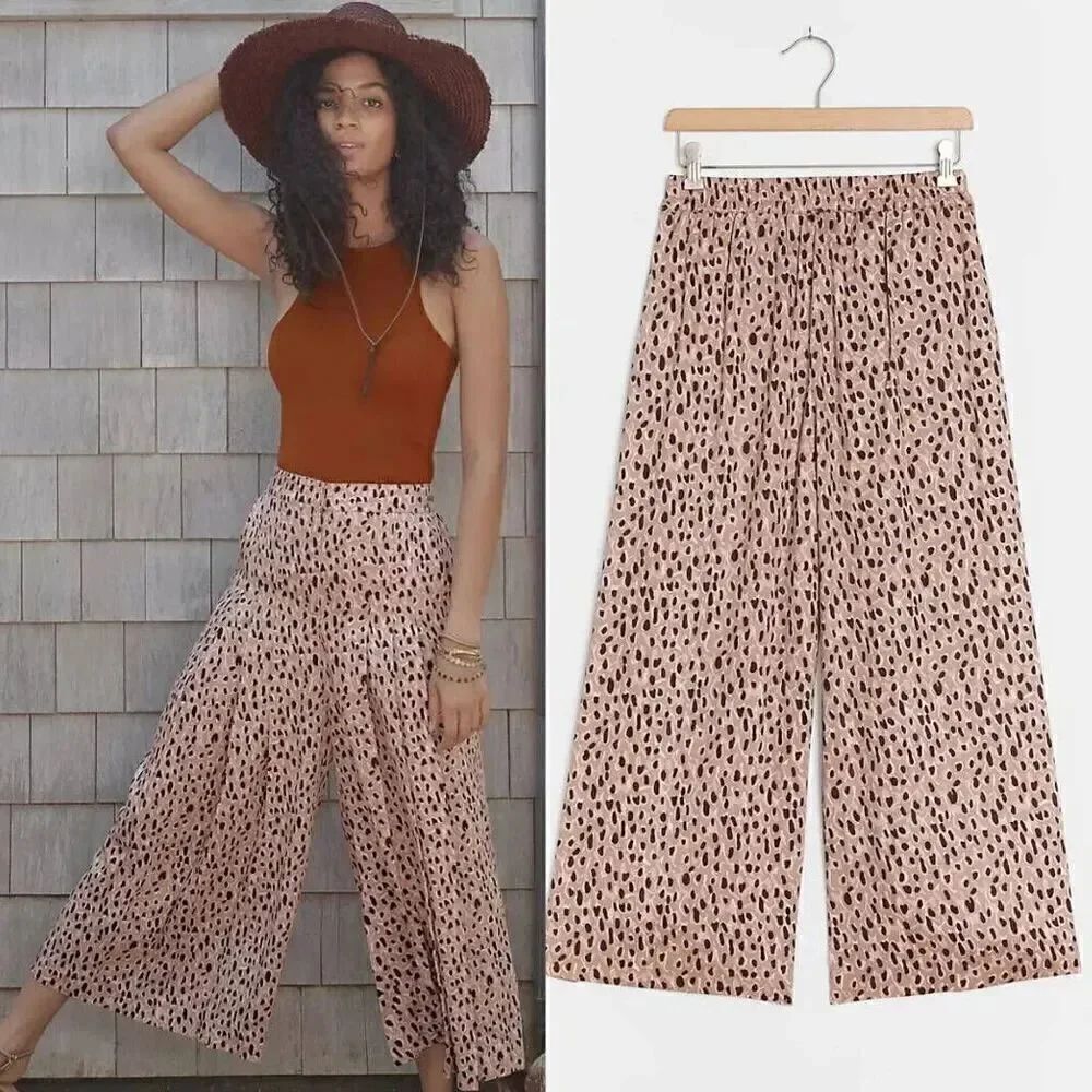 Maeve Isobel Pleated Wide-Leg Pants XS